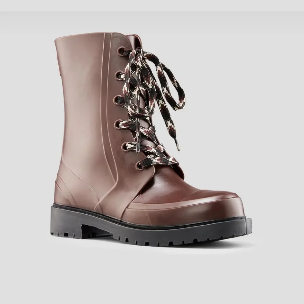 Cougar Madrid Waterproof Combat Rain Boot Oxblood